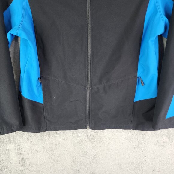 Mens Port Authority Black & Blue Jacket Polyester Full Zip Mock Neck Size XL - Picture 3 of 11